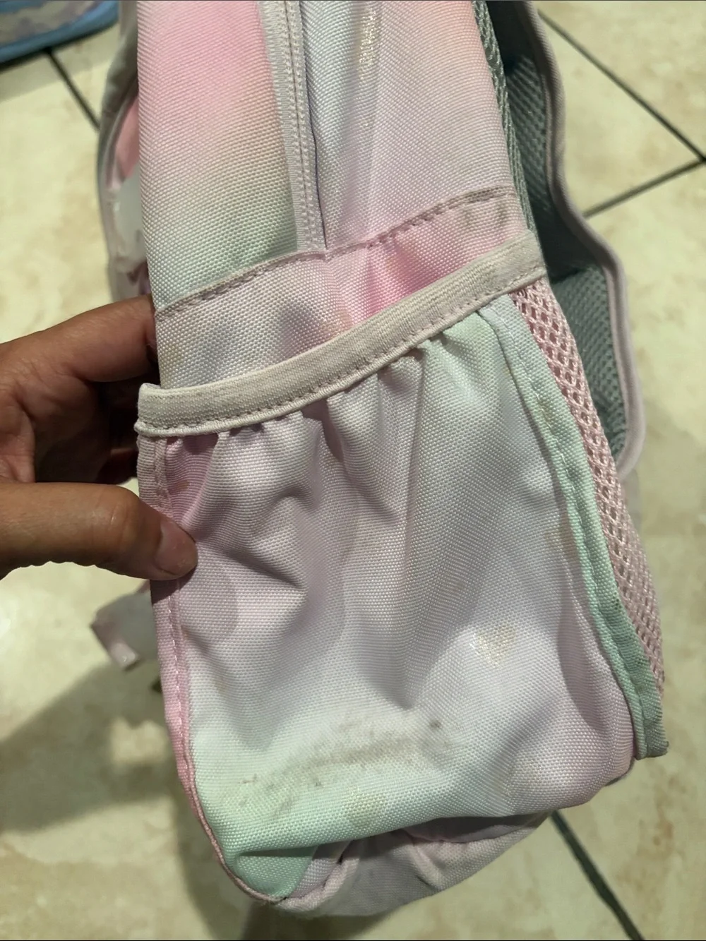 Pottery Barn Pastel Rainbow Heart Backpack